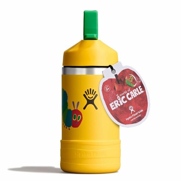 kids-12-oz-bottle-world-of-eric-carletm-k8 le26-w12-1000-kids-12-oz-wide-straw-cap-and-boot-yellow-caterpillar-straight-lid-open-withtag.jpg